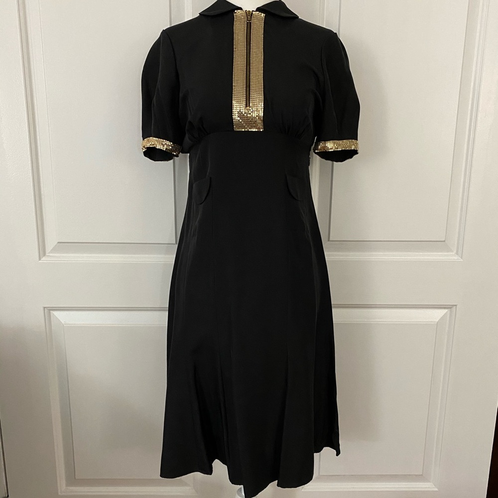 BCBG Embellished Midi Dress